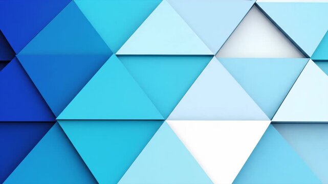 Abstract geometric background with blue triangle pattern animation