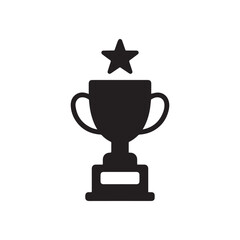 Golden Trophy Cup Award with Star Symbol Representing First Place Victory Achievement.
