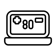 Laptop Percentage 80 Icon Design