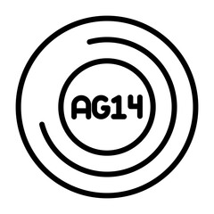 Obraz premium Battery Ag14 Icon Design