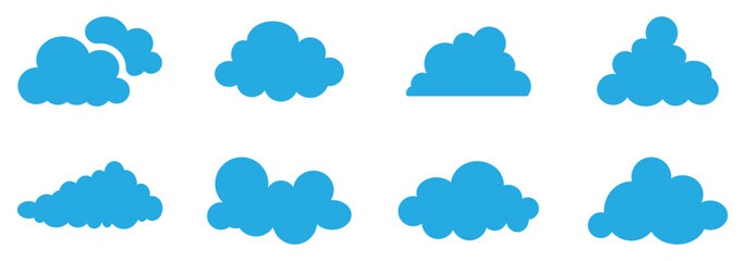 Obraz premium Cloud symbol. Food smoke, cloud texture and weather element symbol. eps 10