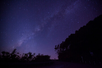 landscape night sky with stars