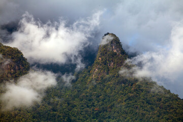 landscape clouds over the mountain
