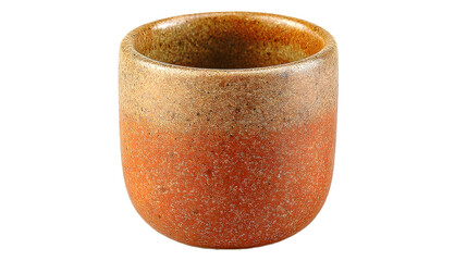 Handmade Clay Cup Presents Minimal Natural Pottery isolated on white PNG