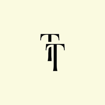 Elegant Intertwined T and T logo design. TT monogram. Modern, sophisticated branding symbol suitable for luxury fashion, design studios, and editorial logos.