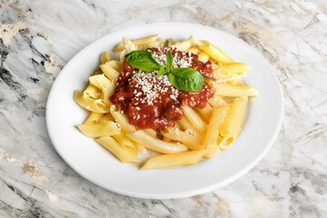 Spaghetti tasty fresh pasta dish food