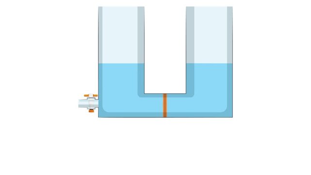 Educational Animation of Reverse Osmosis Desalination Using Semipermeable Membrane to Purify Sea Water and Store Fresh Drinking Water
