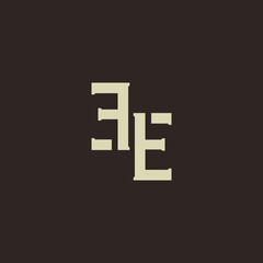 Obraz premium EE Abstract Initial Logo. Clean, high-contrast typography suitable for branding, identity, and corporate design. Ideal for logos, signage, and minimalist graphic projects.