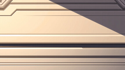 Stylized Sci-Fi Wall Trim Texture Background featuring Hand-Painted Game Art Style with Geometric Panel Lines, Clean Highlights, and Soft Shadows for 3D Environment Assets