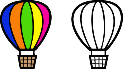 Obraz premium Colorful Hot Air Balloon Flight