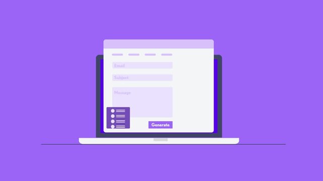 AI email automation system, programmatically draft or compose personalized message, schedule distribution and track open and reply rates.