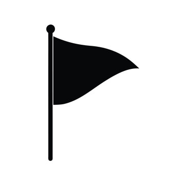 Priority Flag Silhouette Icon Vector Illustration