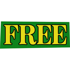 Vintage Green and Yellow Free Word Typography Label