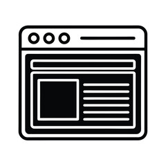 Obraz premium Sticky Header Web UI Line Art Icon Vector Illustration