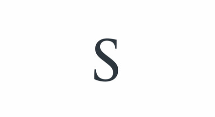 Large letter S in black color.