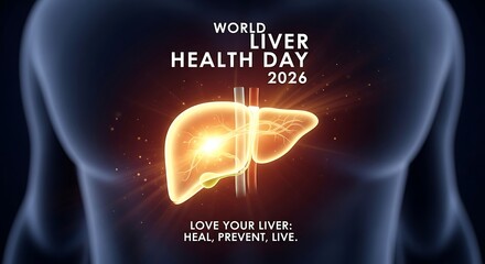 Glowing Liver Illustration for World Liver Health Day 2026 Awareness Campaign