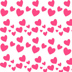 Seamless Pink Hearts Pattern Background