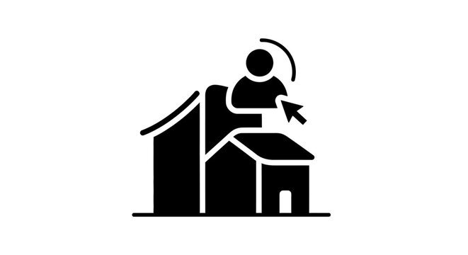 Person working on a house roof.
