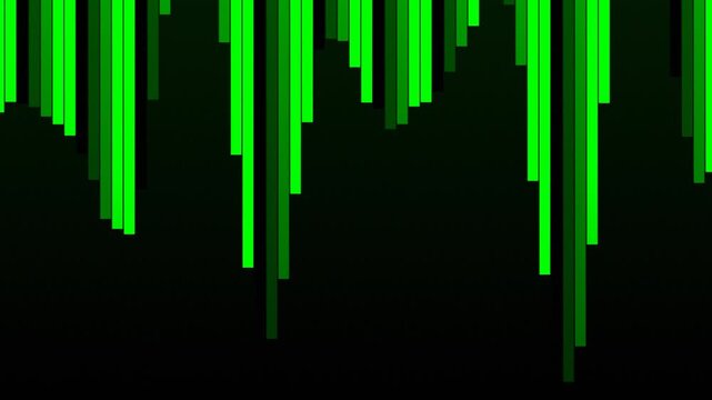 Green Matrix Rain Digital Code Falling Abstract Background Seamless Loop Footage