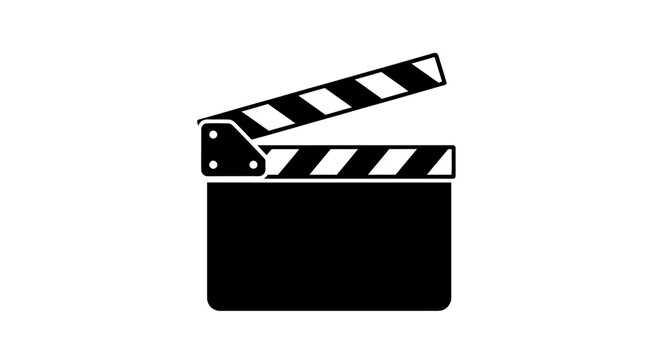 Black and white movie clapper board.