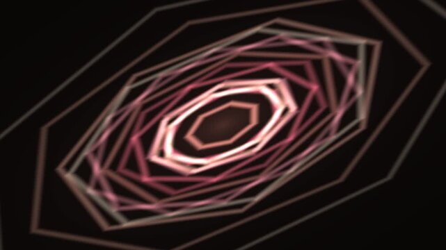 Hexagonal Tunnel Motion Graphic Footage Abstract Background