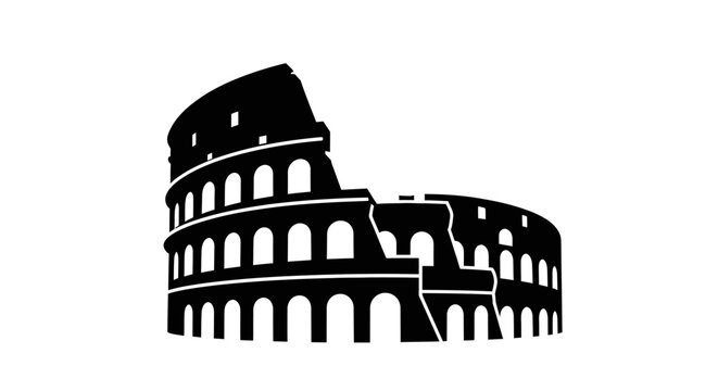 Colosseum ancient Rome landmark architecture.