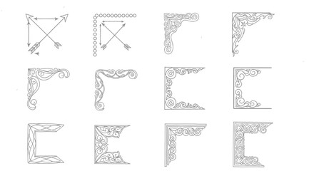 Fototapeta premium A collection of diverse and intricate line drawings showcasing various artistic styles and techniques