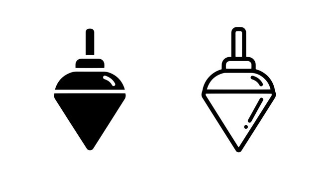 Modern Teardrop Plumb Bob Icon for Precision Leveling in Building Projects
