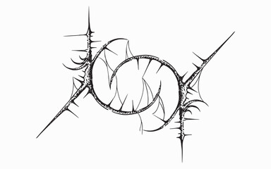 hand drawn neo tribal grunge style illustrations tattoo