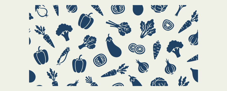 Blue Vegetables Fruits Doodle Pattern, Hand Drawn Food Seamless Illustration, Kitchen Cooking Ingredient Clipart Set, Organic Farm Produce Graphic Design, Healthy Food Pattern Bundle, Pumpkin Pepper T