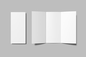 Trifold Brochure  Blank Mockup 