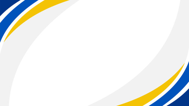 Professional abstract background with dynamic blue and yellow curves on white. Clean modern style for banners and business templates.
