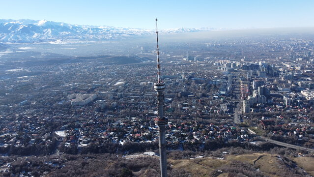 Almaty, Kazakhstan: view of the mountains and city