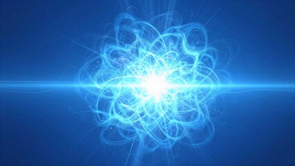 Obraz premium Abstract blue light motion creates futuristic energy driven background design