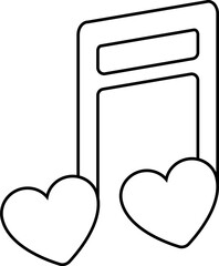 Music Note Line Icon