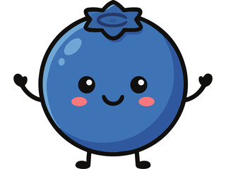 Obraz premium blueberry with smile