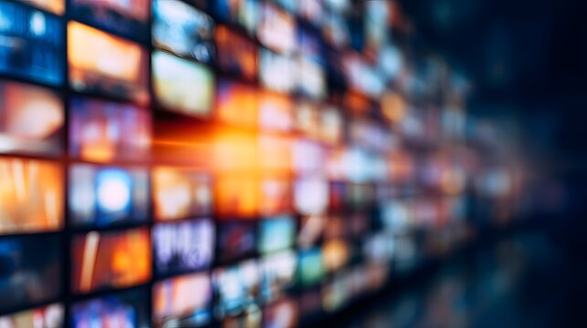 Constant News Flow Abstract Media Wall Reflects Digital Connection and Modern Information Overload