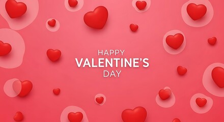 Celebrating love and affection on valentine's day with heart shapes and warm colors