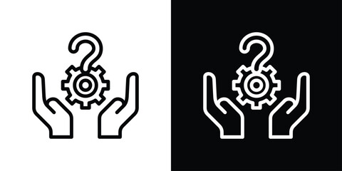 Obraz premium Help Icon Sheet Black And White