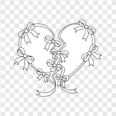 a drawing of a broken heart