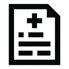 Obraz premium A simple medical document icon with a cross symbol