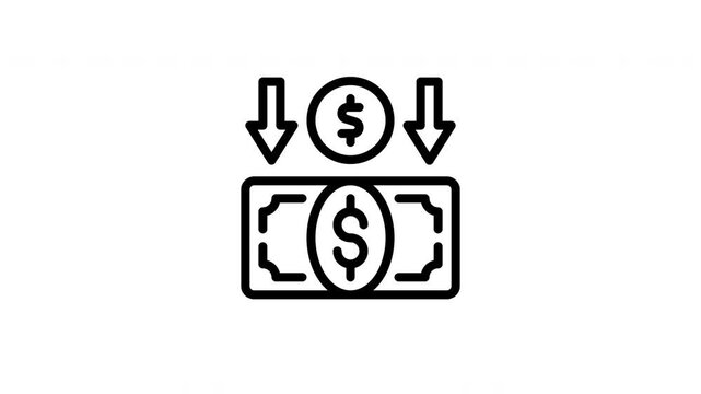 currency devaluation animated icon
