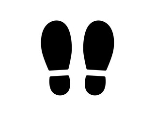 足跡シルエットのシンプルアイコン ベクターイラスト