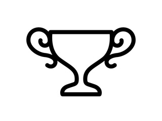 トロフィーのシンプルラインアイコン ベクターイラスト