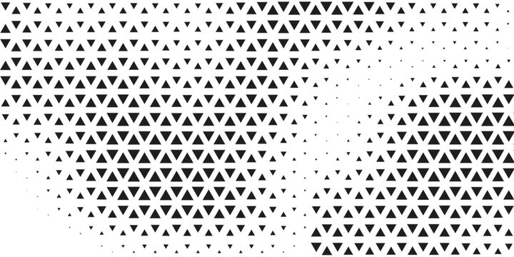 Seamless halftone triangle pattern. Random vector noise texture