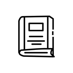 vector illustration of a book outline icon