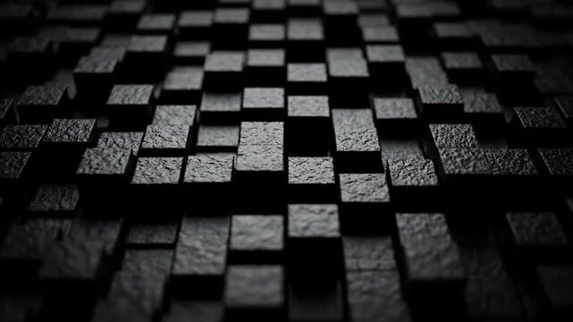 Dark stone block array pattern abstract material surface texture backdrop