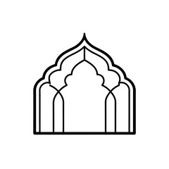 Intricate gothic arch design with symmetrical patterns