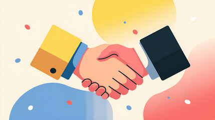 Obraz premium Uścisk dłoni jako symbol współpracy, porozumienia i udanego partnerstwa biznesowego.