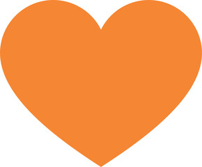 Orange heart love art 